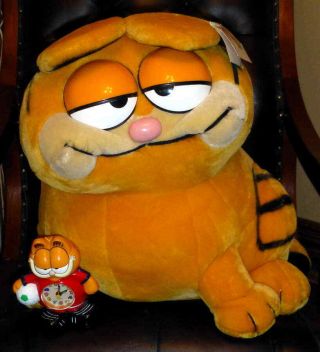 Rare Large - Sized Vintage 1981 Dakin Garfield  Plush Character Figure