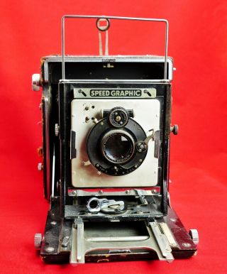 Vintage Graflex Speed Graphic Special 4x5 Press/view Camera Bausch & Lomb Lens