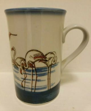 Vintage Otagiri Flamingo Stoneware Coffee Mug Japan Bird