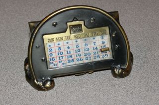 Antique K&o Kronheimer& Oldenbusch Brass Changeable Desk Calendar
