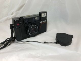Nikon L35 Af 35mm 1:28 Vintage Retro Point And Shoot Picture Film Camera Flash