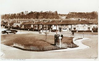 Bus Stop,  St Edyths,  Sea Mills - Vintage Postcard