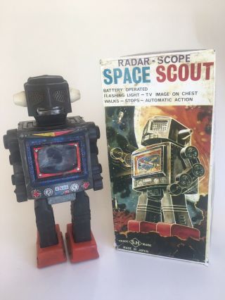 Vintage Horikawa Robot Radar Scope Space Scout 1960 - 1969 Japan W/box