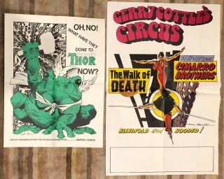 Walt Simonson Thor Frog 1985 Marvel Poster Cerrycottles Circus Walk Of Death
