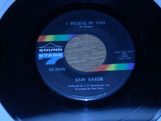 SAM BAKER 45.  NORTHERN SOUL.  I BELIEVE IN YOU / I ' M NUMBER ONE.  VG, . 2