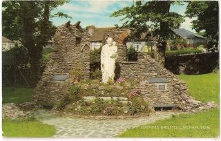 Scarce Old Postcard - Lourdes Grotto - Onchan - Isle Of Man C.  1965