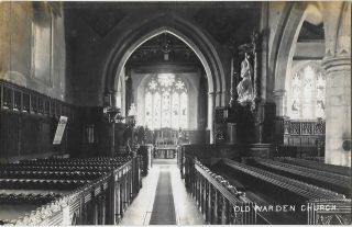 Bedfordshire Old Warden Church Real Photo Vintage Postcard 14.  9