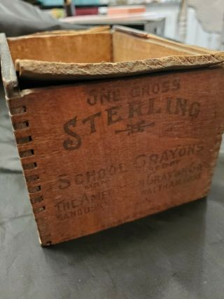 Vintage,  The American Crayon Co.  Sterling,  Creation Box Wooden