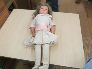 Vintage Schoenhut 19 Inch Tall Wood & Spring Jointed Doll