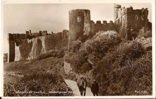 Old R/p Postcard - Manorbier Castle Near Tenby - Pembrokeshire 1956