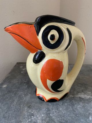 Vintage Deco Ceramic Toucan Creamer Pitcher Made In Japan