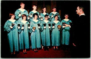 Vintage 1960s Schulmerich Carillons Advertising Postcard Start A Handbell Choir