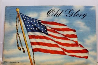 United States Of America Old Glory American Flag Postcard Old Vintage Card View