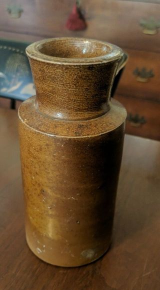 Antique American Stoneware Bottle Jar 19th Century Salt Glaze 2