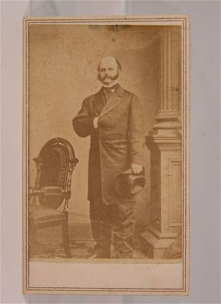1860s Civil War General Ambrose Burnside Cdv Photograph / Photo Orleans