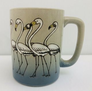 Vintage Otagiri Flamingo Stoneware Coffee Mug Japan Bird