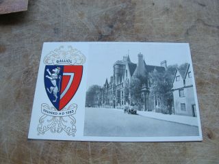 Early Embossed Postcard - Old Car Outside Balliol College Oxford