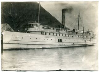 Photo 6 - 3/4 X 5 " Steamer Dolphin Bought By Alaska Steamship Co.  In 1900 Boat J49