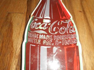 Vintage PORCELAIN Die Cut Coca Cola Coke Soda Pop Bottle for COLONIAL SIGN 3