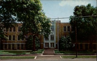 Zadok - Kasey Junior High School Mt Vernon Illinois 1950s - 60s Vintage Postcard