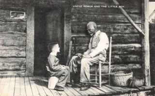 Cul19 Uncle Remus And The Little Boy,  Vintage Black Americana Postcard