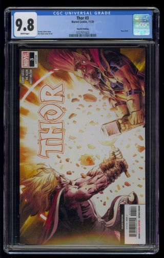 Thor (2020) 3 Fourth Printing Nic Klein Variant Cgc 9.  8 Blue Label White Pages