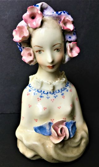 Vintage Porcelain Bust Figurine Victorian Lady Cordey Marked Numbered 5010 26