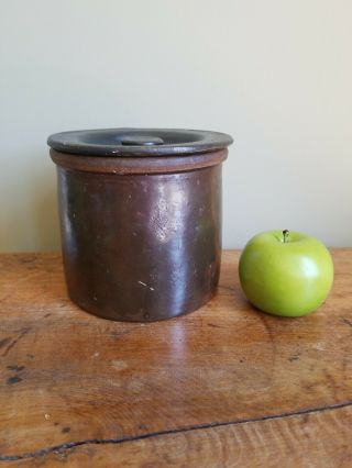 Vintage Stoneware Crock - Canister With Lid