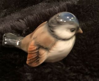 Vintage Goebel Brown Sparrow Chickadee Bird Figurine Cv74 W Germany