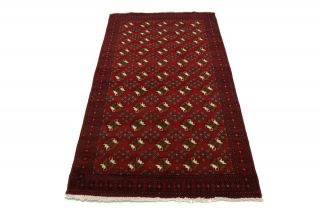 Wool Handmade Vintage 4X6 Tribal Geometric Oriental Rug Red Home Decor Carpet 2