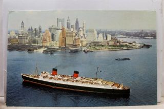 Boat Ship Cunard Rms Queen Elizabeth Postcard Old Vintage Card View Standard Pc