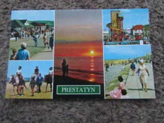Wales Prestatyn Multiview Old Postcard