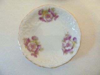 Set of 4 Orchid Floral Butter Pats or Miniature Plates 3