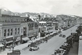 1937 Bozeman Montana Main Street Sign - S Car - S Ellen Movie Theater Arcade Photo