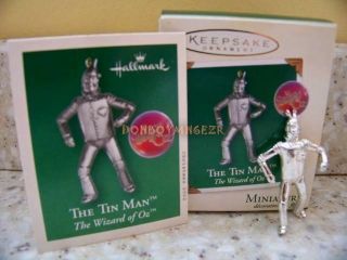 Hallmark 2002 The Tin Man Wizard Of Oz Miniature Christmas Ornament