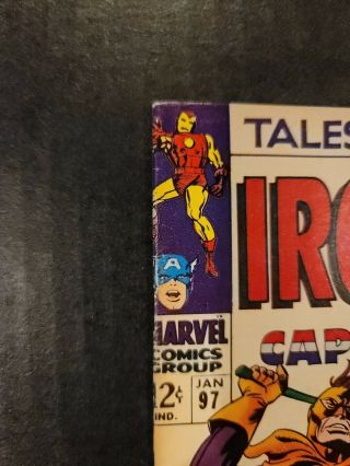 Tales of Suspense 97 Marvel Comic 1967 Iron Man/Whiplash 2