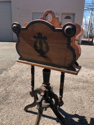 Vintage Victorian Age Sheet Music Stand Holder C1870 - 36” H X 20” Aesthetic