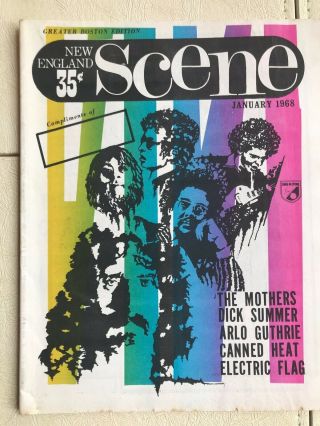 Rare Vtg England Scene 1968 Boston Canned Heat The Mothers Arlo Guthrie
