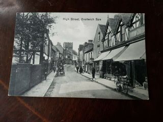 High Street,  Droitwich Spa,  Worcestershire.  Vintage Printed Postcard