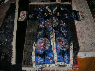 Vintage/ Antique Embroidered Chinese Silk Robe