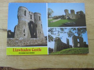 Castle Llawhaden Castle Old Postcard