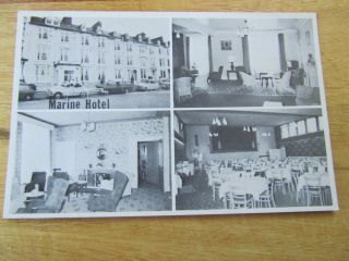 Wales Aberystwyth Marine Hotel Old Postcard
