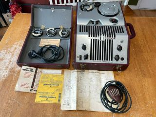 Vintage Webster - Chicago Model 180 - 1 Rma 375 Wire Recorder W/ Microphone