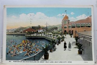 Utah Ut Great Salt Lake City Saltair Pavilion Postcard Old Vintage Card View Pc