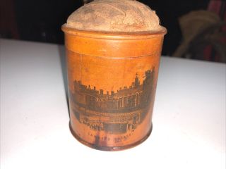 Antique Mauchline Ware Pincushion Box