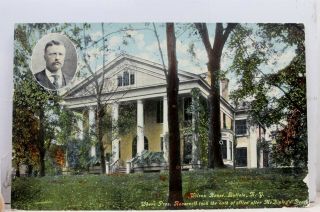 York Ny Buffalo Wilcox House President Theodore Roosevelt Teddy Postcard Old