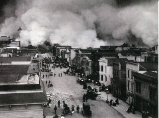 Post Card Of An Old Vintage Photograph Of The San Francisco Earth Quake