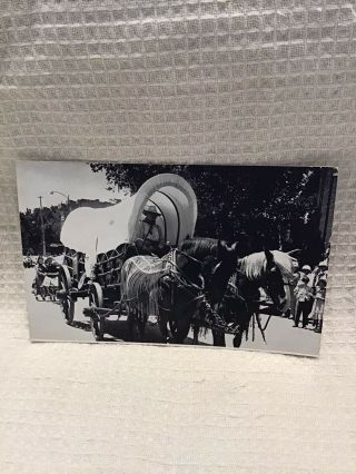 Old Pioneer Village Postcard,  Conestoga Wagon
