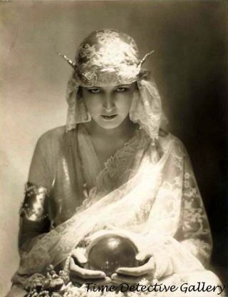 Fortune Teller With Crystal Ball - Historic Photo Print