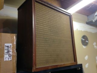 Vintage Ge Corner Enclosure Speaker Cabinets With Triax 12 " Speakers